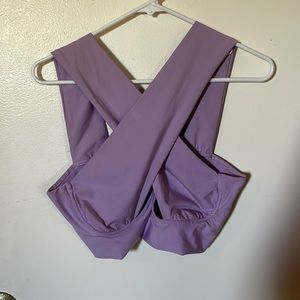 Purple crisscross top